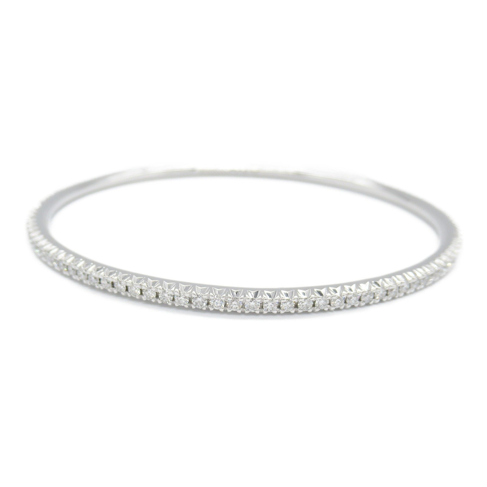 Tiffany & Co. Metro Medium Diamond Bracelet, K18WG (White Gold), Diamond, Women's, Clear