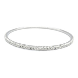 Tiffany & Co. Metro Medium Diamond Bracelet, K18WG (White Gold), Diamond, Women's, Clear