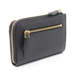 PRADA Wallet/Coin Case Wallet Saffiano Leather Women's Black 1PP122QWAF0002