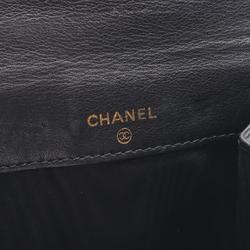 CHANEL Coco Mark Bi-fold Wallet Caviar Skin Women's Black