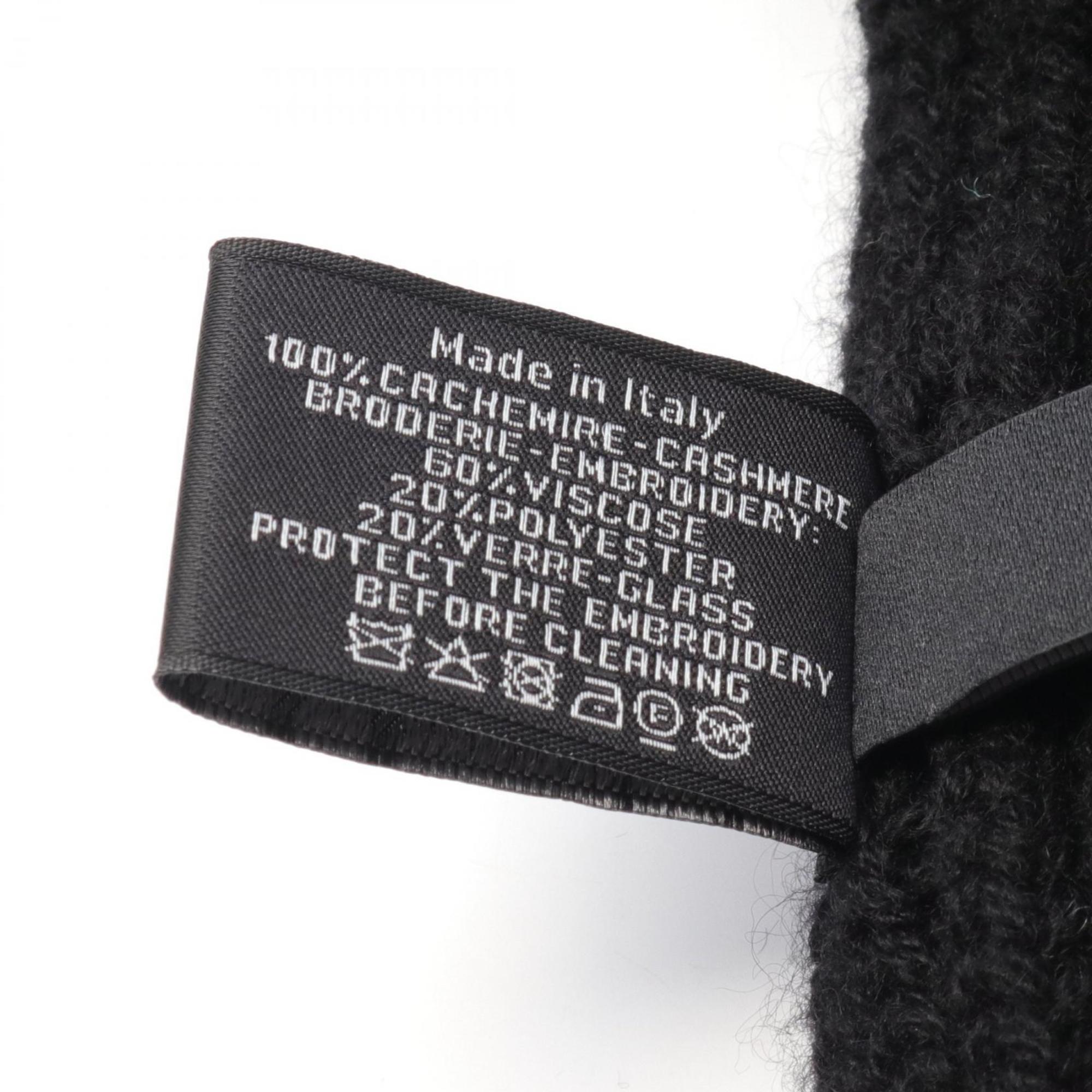 CHANEL Scarf Clothing Cashmere Women's Black