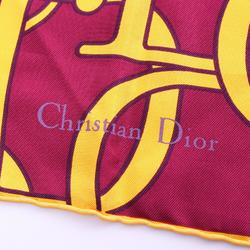 Christian Dior Dior CD Malice Pearl Scarf Silk Women's Bordeaux Yellow