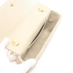 CELINE Monochrome Shoulder Bag Leather Women's Beige 111273EPZ02TR