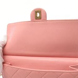 CHANEL Matelasse Shoulder Bag Leather Women's Pink