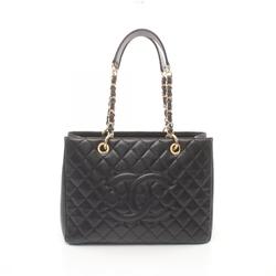 CHANEL Matelasse Grand GST Tote Bag Caviar Skin (Grained Calf) Women's Black A50995