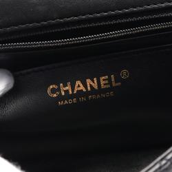 CHANEL Matelasse Shoulder Bag Leather Women's Black