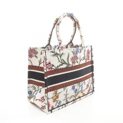 Christian Dior Dior BO TOTE Book Tote Medium Bag Canvas Women's White Multicolor