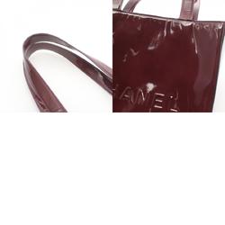 CHANEL Tote Bag Patent Leather Women's Bordeaux