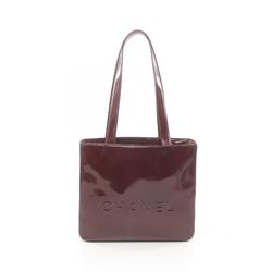 CHANEL Tote Bag Patent Leather Women's Bordeaux