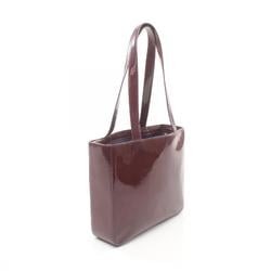 CHANEL Tote Bag Patent Leather Women's Bordeaux