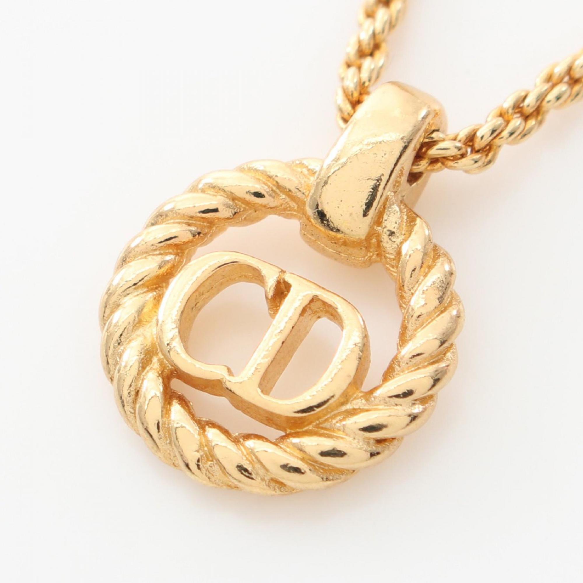 Christian Dior Dior CD Necklace GP (Gold Plated) Women's Gold