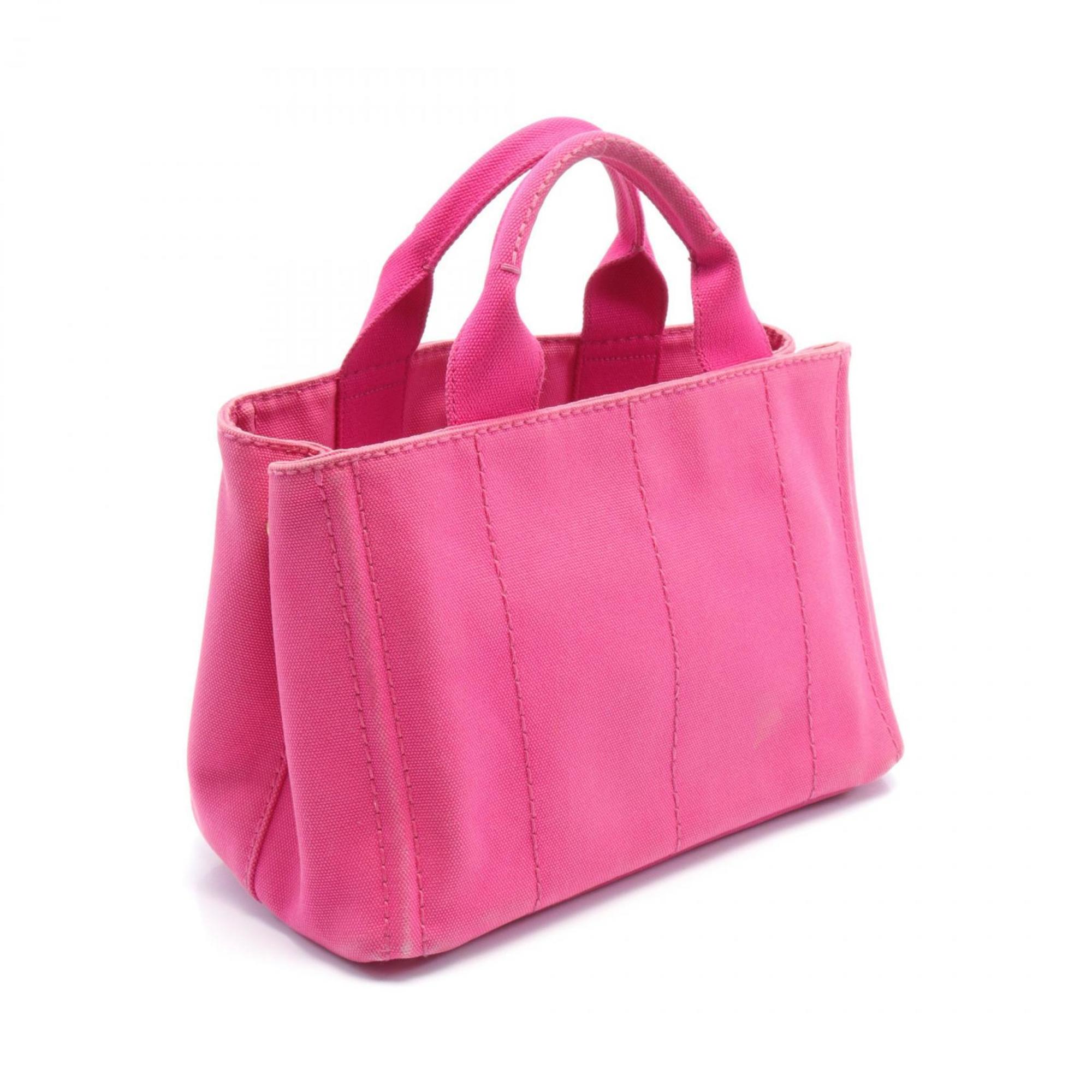 PRADA CANAPA Tote Bag Canvas Women's Pink B2439G