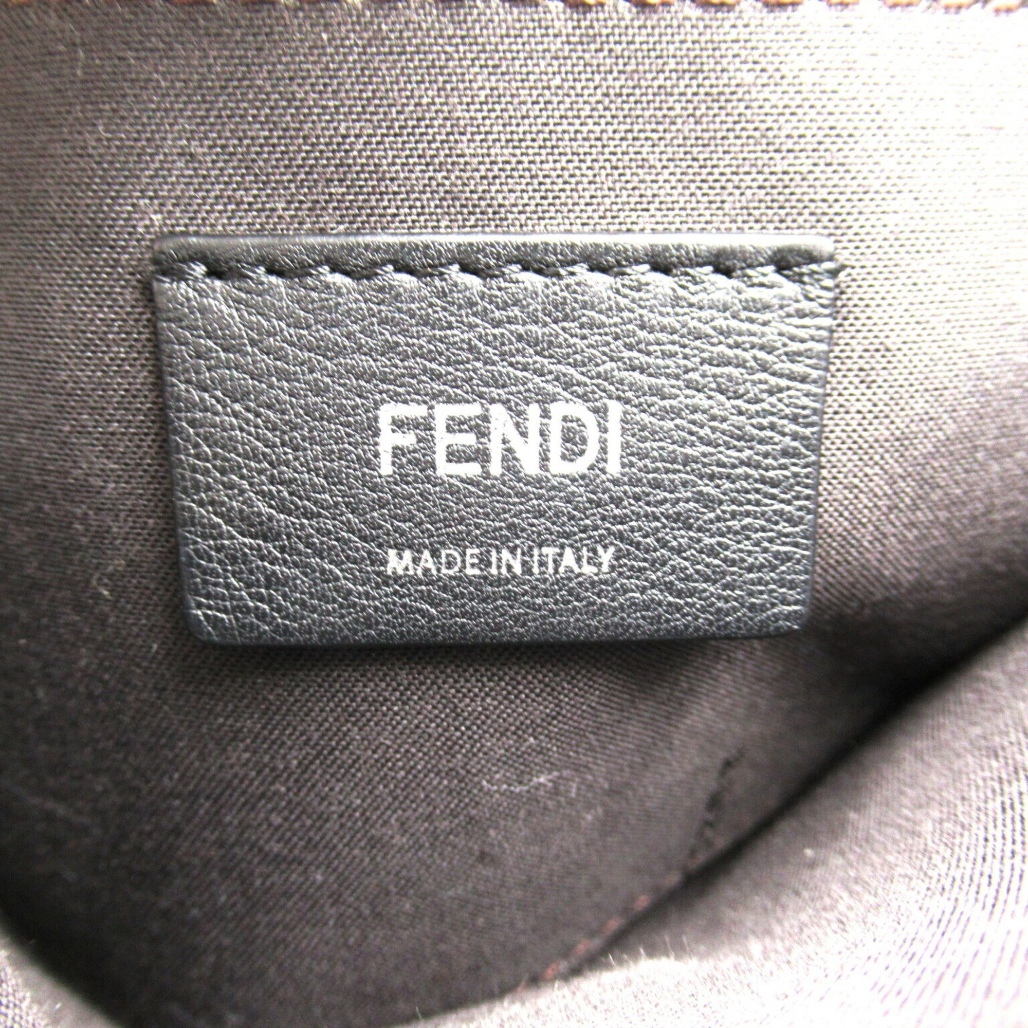 FENDI Back to School 2-way shoulder bag, leather, women's, grey, blue-grey, 8BZ041