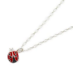 Tiffany & Co. Ladybug Necklace, Silver 925, Women's, Red,