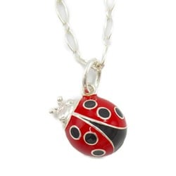 Tiffany & Co. Ladybug Necklace, Silver 925, Women's, Red,