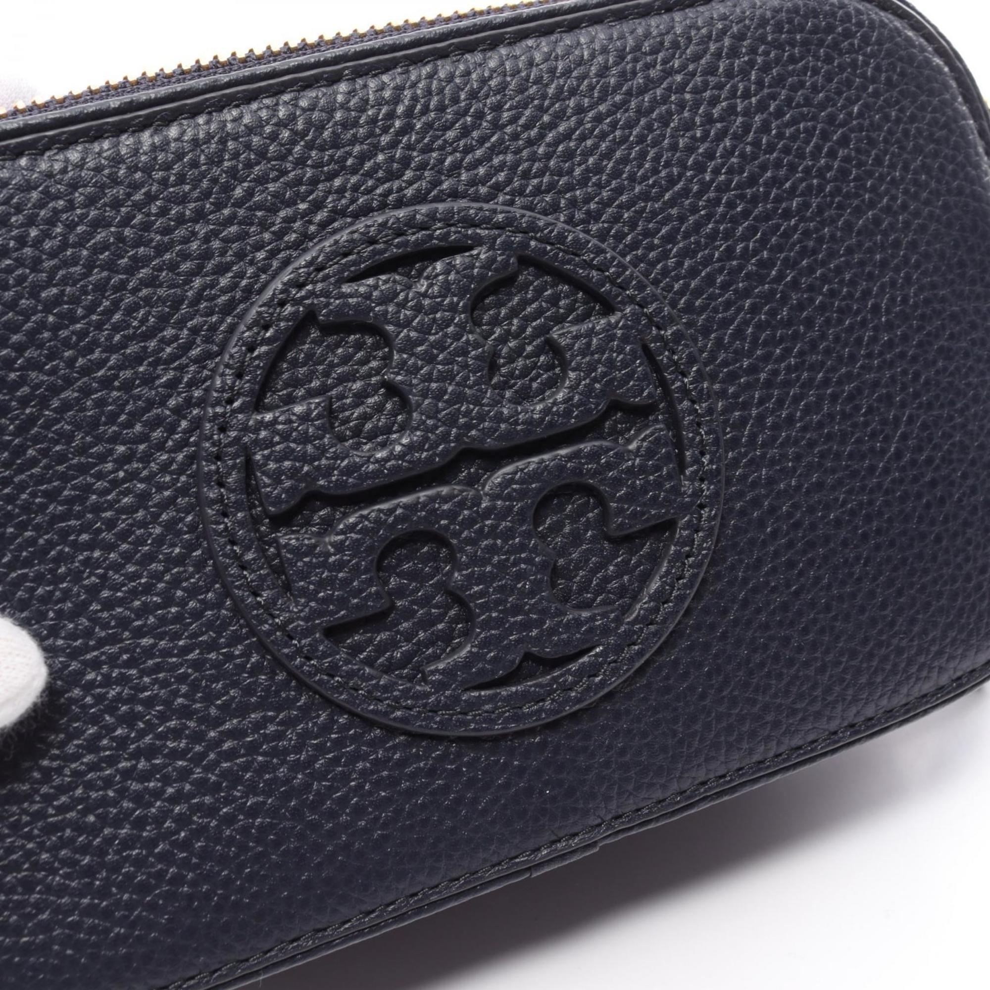 Tory Burch Mirror Crossbody Shoulder Bag Leather Women's Navy 150153405