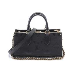 LOUIS VUITTON On the Go EW Monogram Empreinte Noir Handbag Bag Leather Women's Black M23640