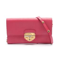 PRADA Shoulder Bag Leather Women's Pink