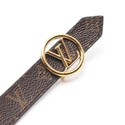 LOUIS VUITTON LV Circle 20mm Belt Clothing Coated Canvas Leather Women's Brown Black M0567