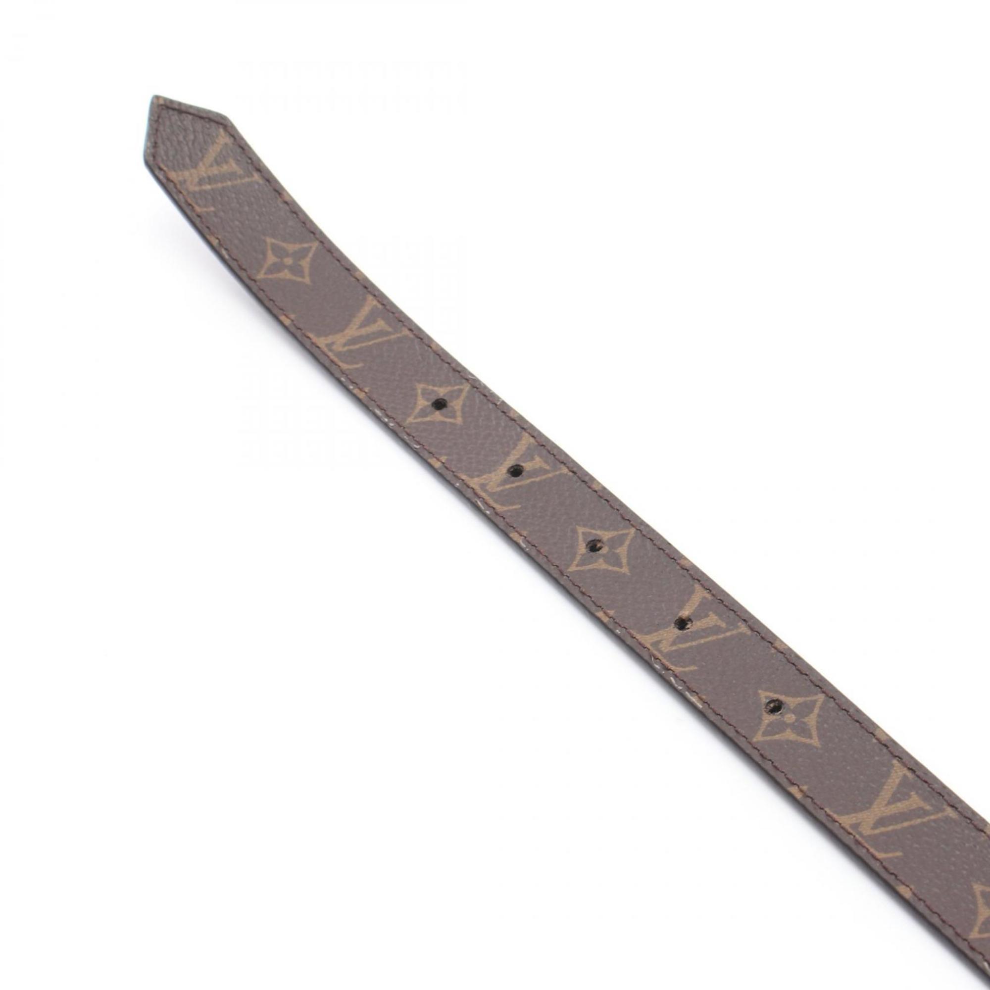 LOUIS VUITTON LV Circle 20mm Belt Clothing Coated Canvas Leather Women's Brown Black M0567