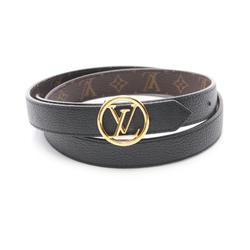 LOUIS VUITTON LV Circle 20mm Belt Clothing Coated Canvas Leather Women's Brown Black M0567