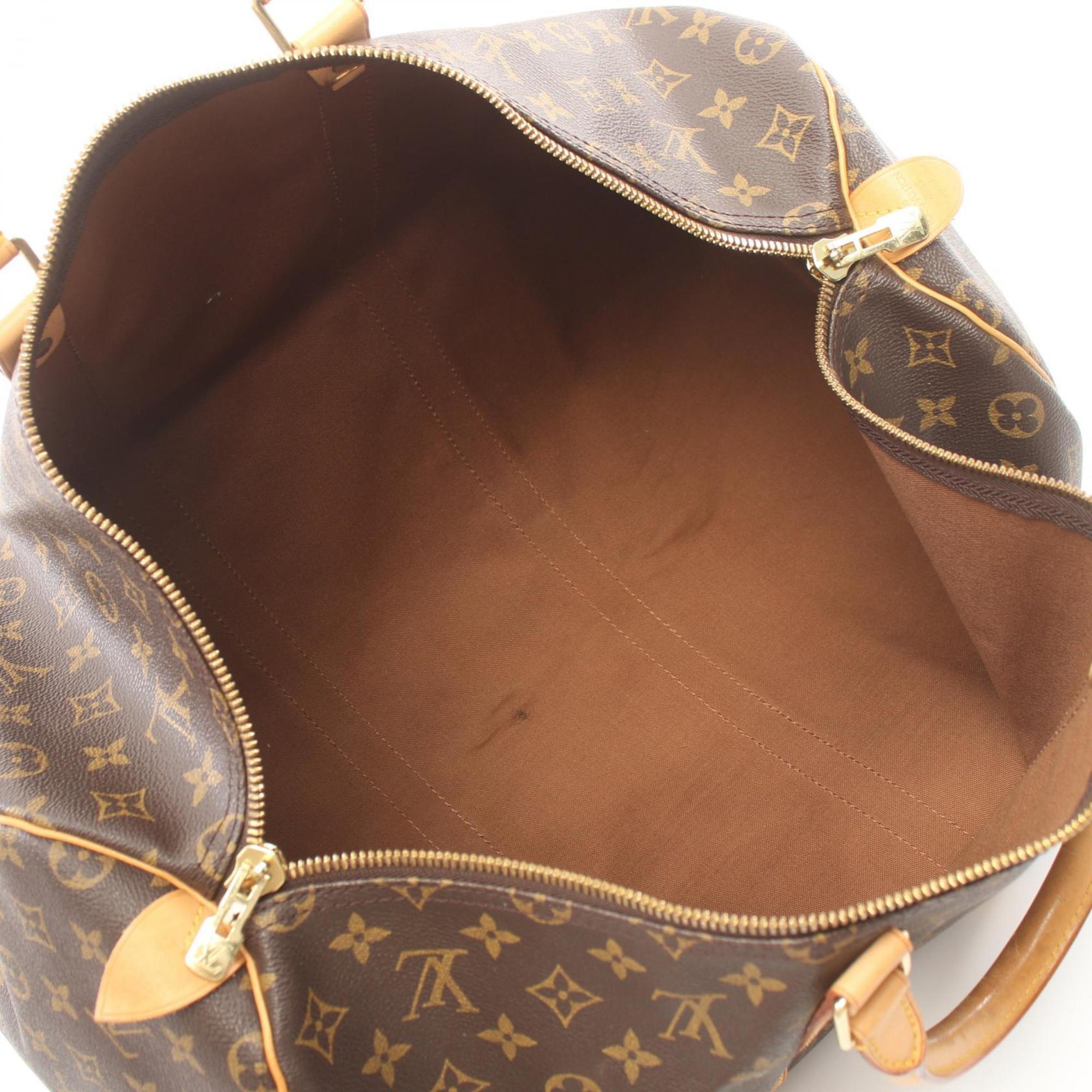 Louis Vuitton Keepall 50 Boston Bag, Coated Canvas, Leather, Monogram, Men's, Women's, Brown, M41426