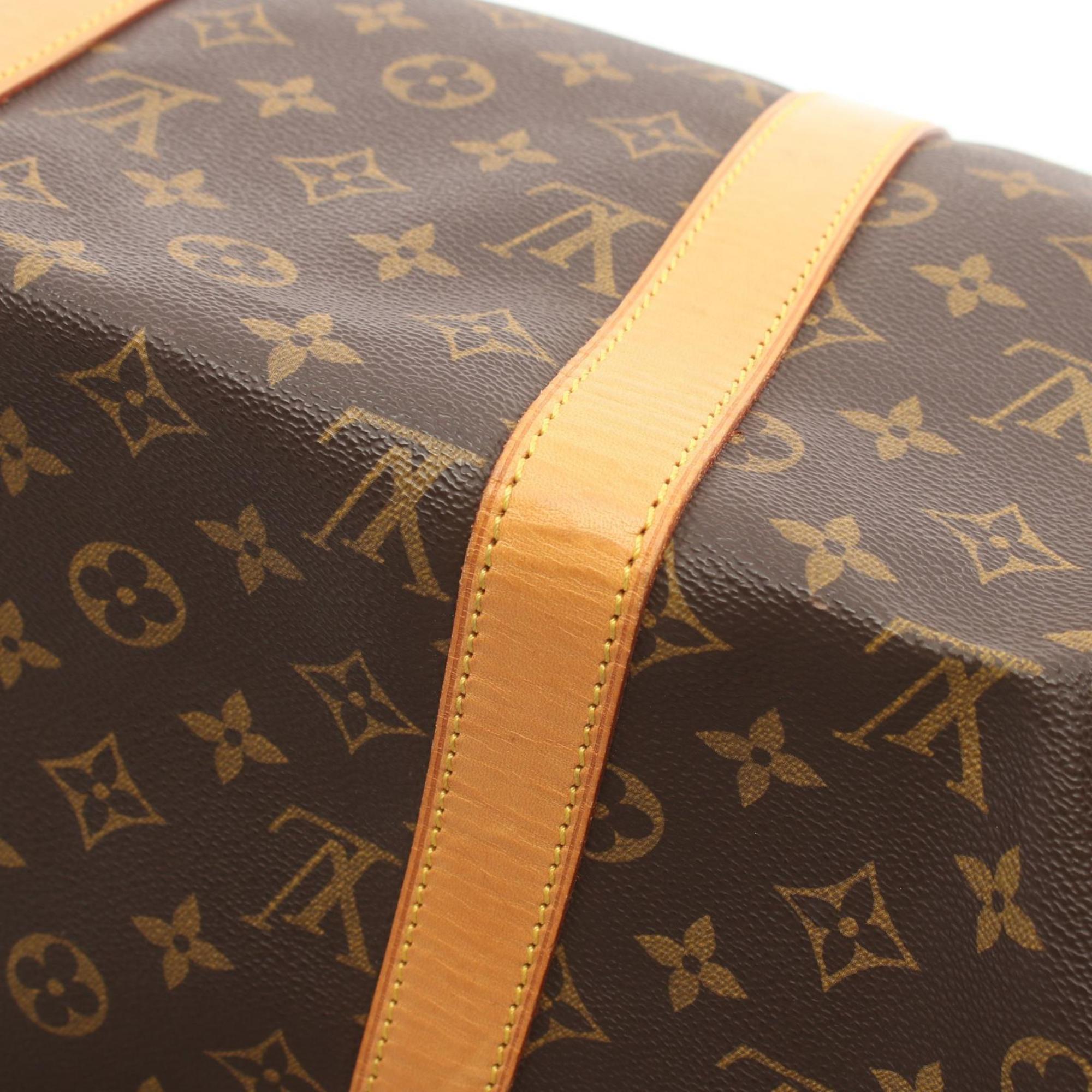 Louis Vuitton Keepall 50 Boston Bag, Coated Canvas, Leather, Monogram, Men's, Women's, Brown, M41426