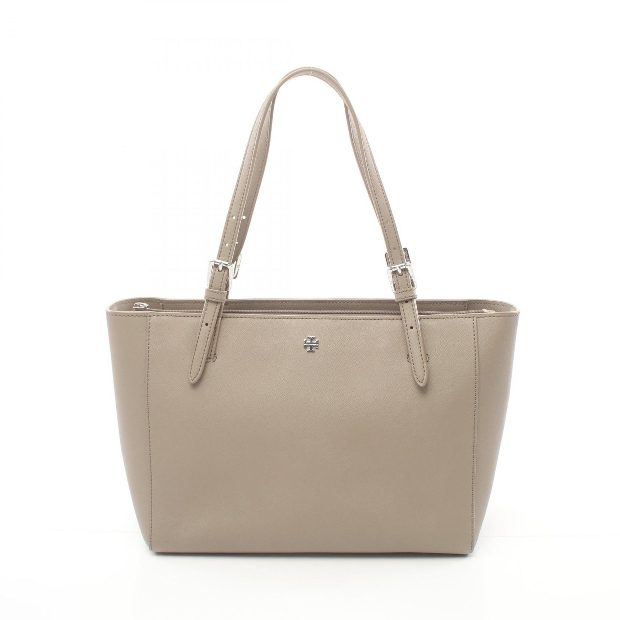 Tory Burch EMERSON Tote Bag, Leather, Women's, Beige