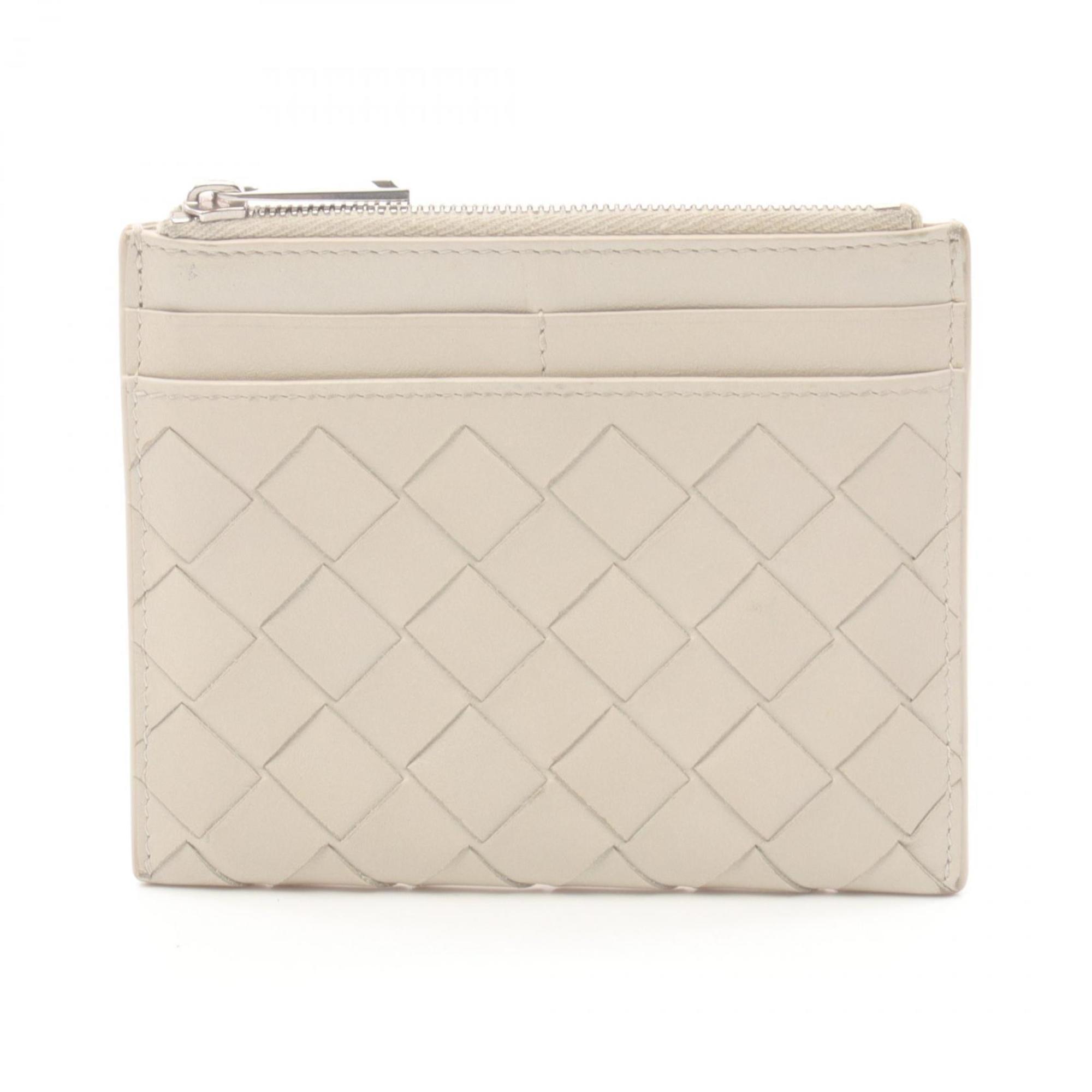 BOTTEGA VENETA Intrecciato Wallet/Coin Case Wallet Leather Men's Women's White