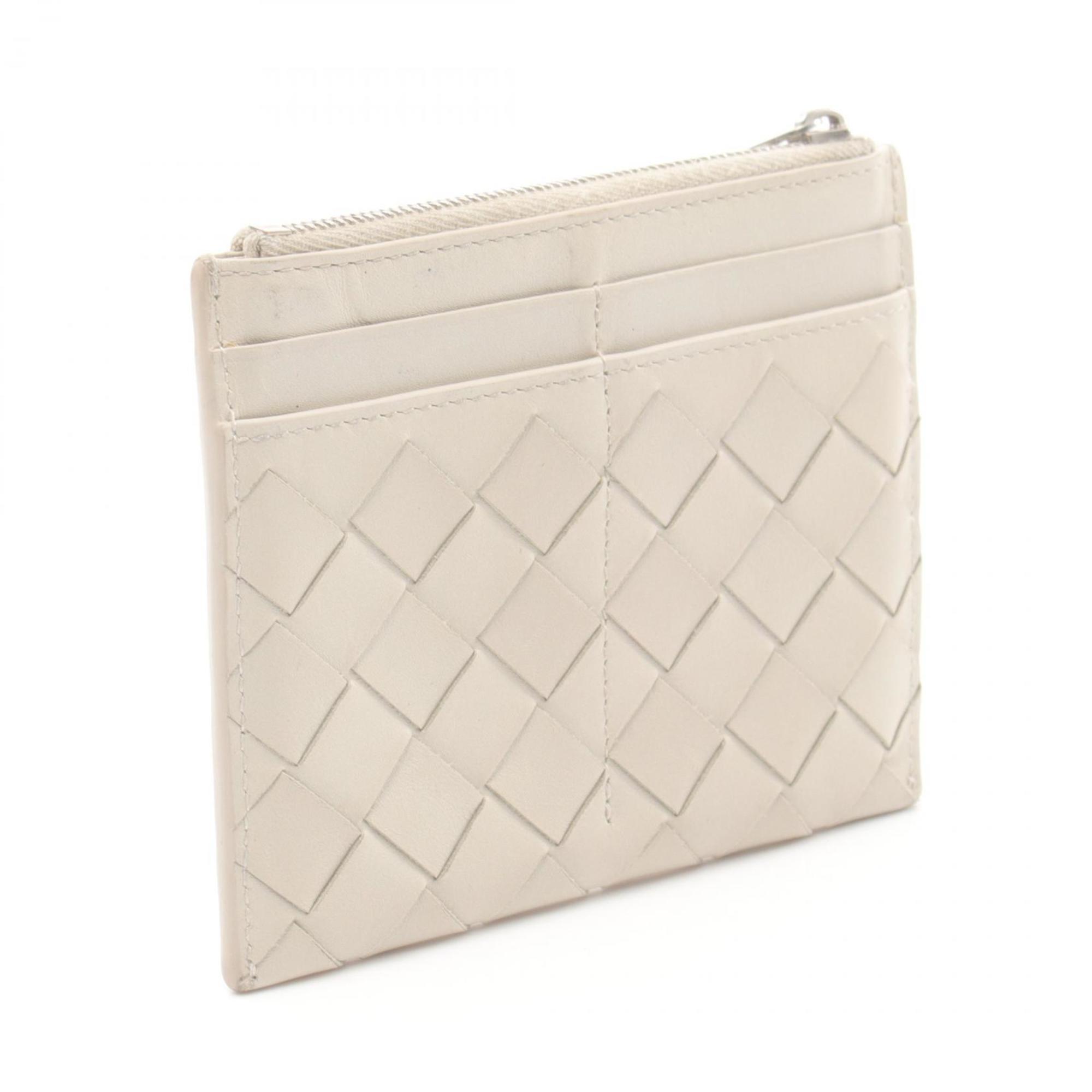 BOTTEGA VENETA Intrecciato Wallet/Coin Case Wallet Leather Men's Women's White