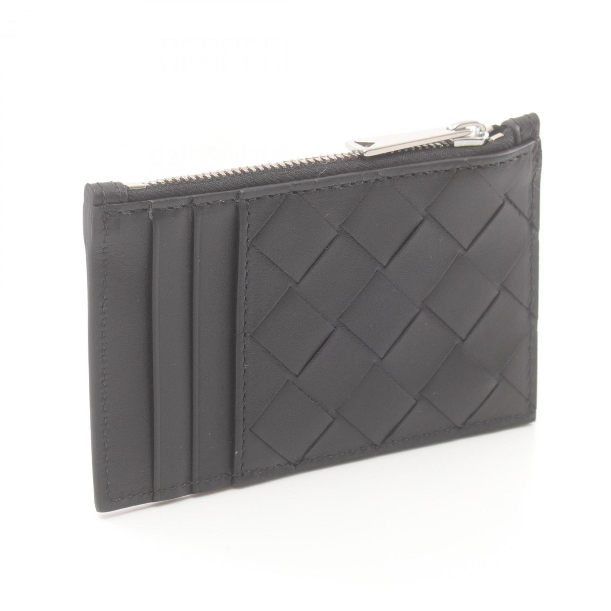 BOTTEGA VENETA Intrecciato Wallet/Coin Case Wallet Leather Men's Women's Black 755985VCPQ38803