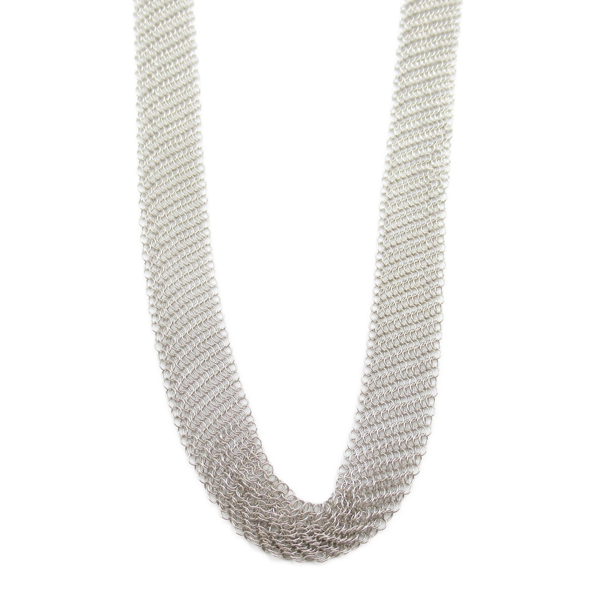 Tiffany & Co. Mesh Necklace, Silver 925, Men's, Women's,