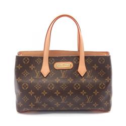 LOUIS VUITTON Wilshire PM Monogram Handbag Bag Coated Canvas Leather Women's Brown M45643