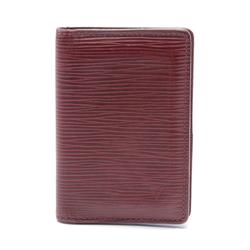 Louis Vuitton LOUIS VUITTON Organizer de Poche Business Card Holder/Card Case Leather Epi Men's Bordeaux M60620