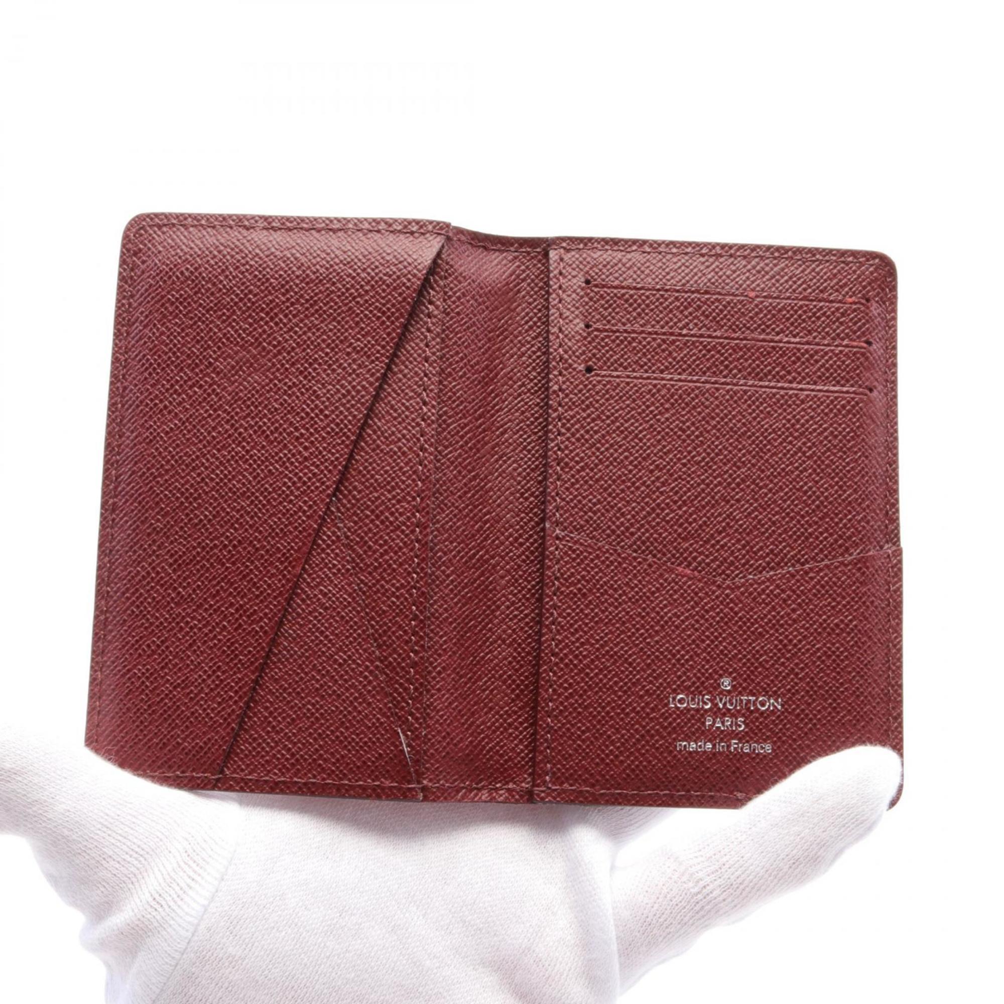 Louis Vuitton LOUIS VUITTON Organizer de Poche Business Card Holder/Card Case Leather Epi Men's Bordeaux M60620