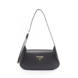 PRADA CITY CALF Shoulder Bag Leather Women's Black 1BD3582AIXF0002