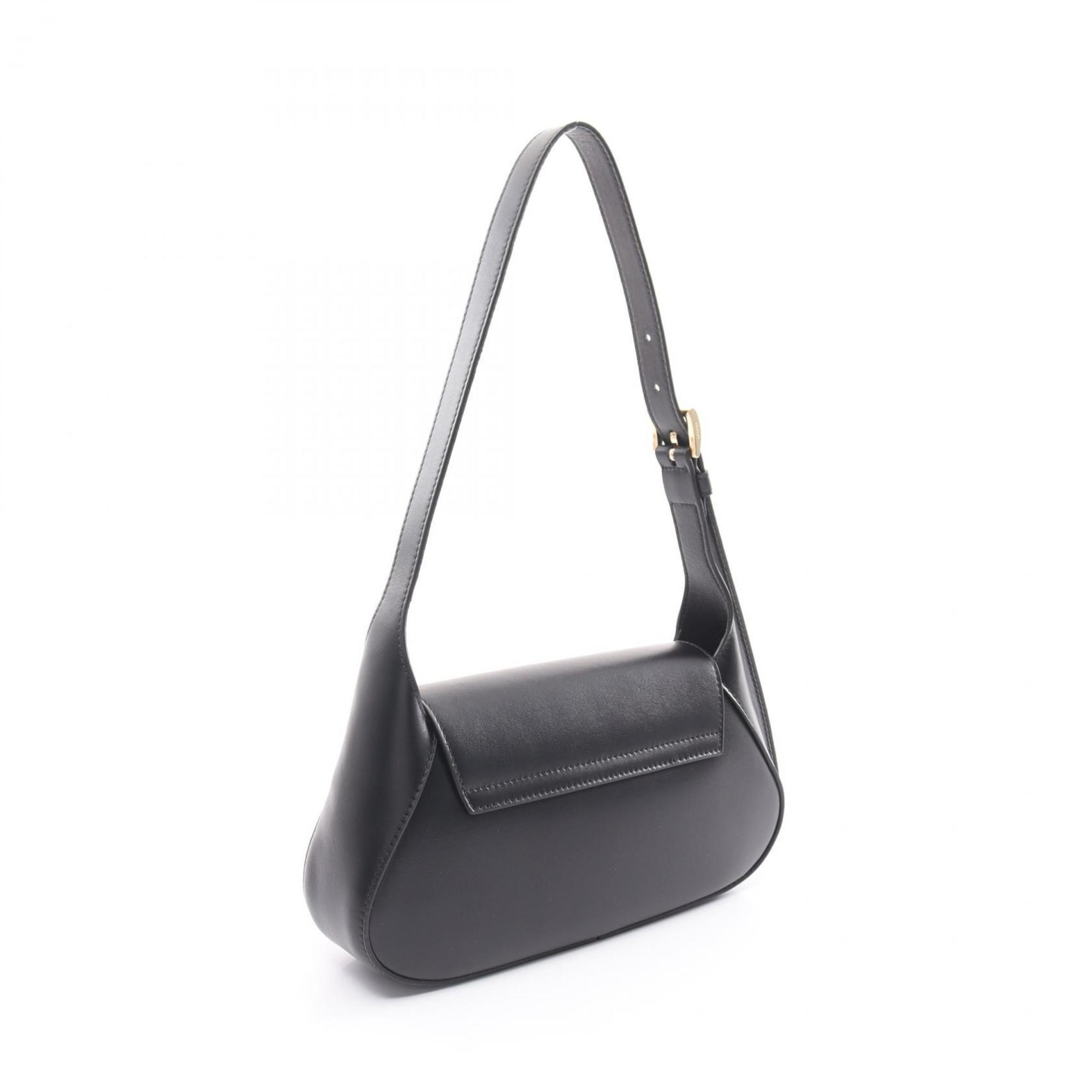 PRADA CITY CALF Shoulder Bag Leather Women's Black 1BD3582AIXF0002