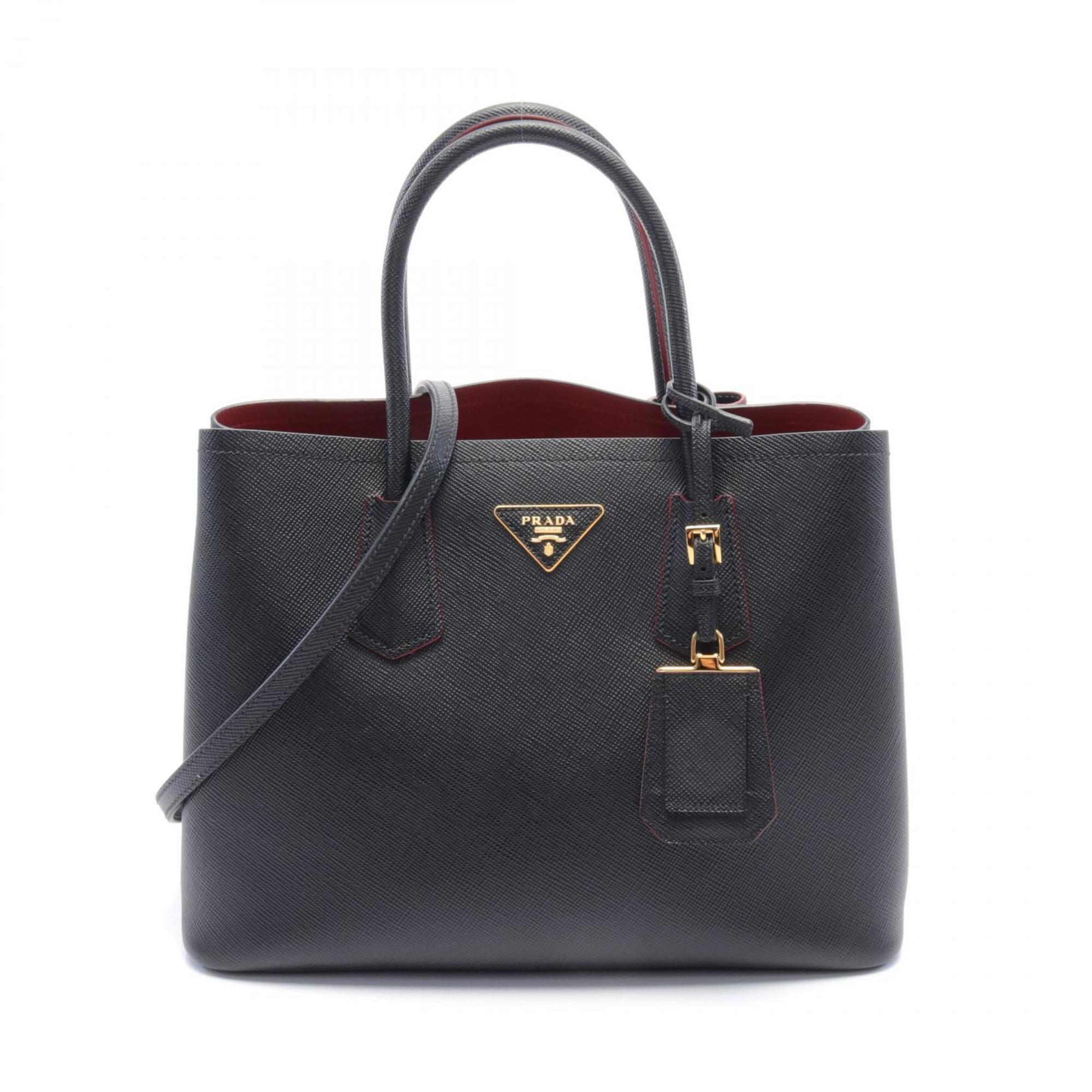 PRADA handbag, saffiano leather, navy, for women