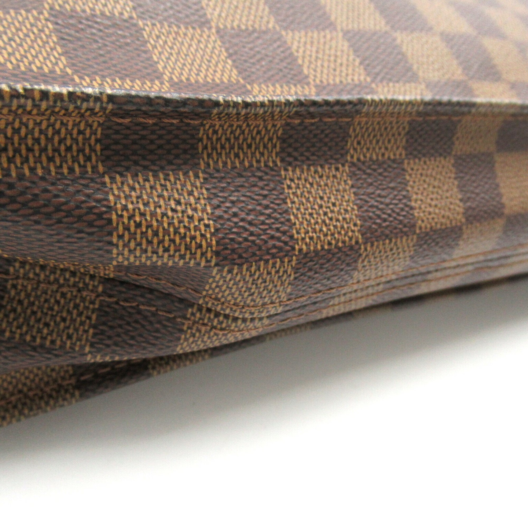 Louis Vuitton LOUIS VUITTON Sac Plat Tote Bag Coated Canvas Damier Women's Brown N51140