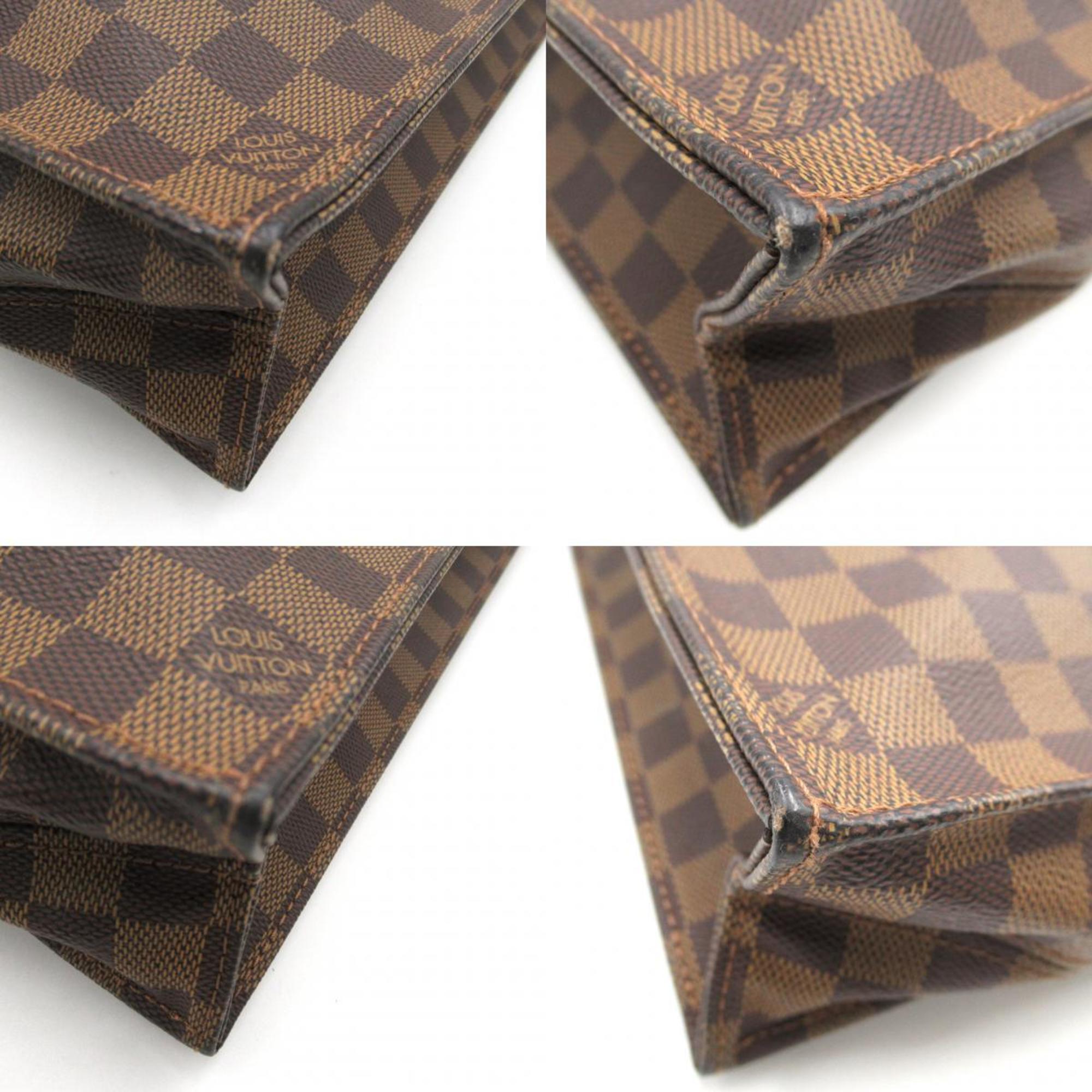 Louis Vuitton LOUIS VUITTON Sac Plat Tote Bag Coated Canvas Damier Women's Brown N51140