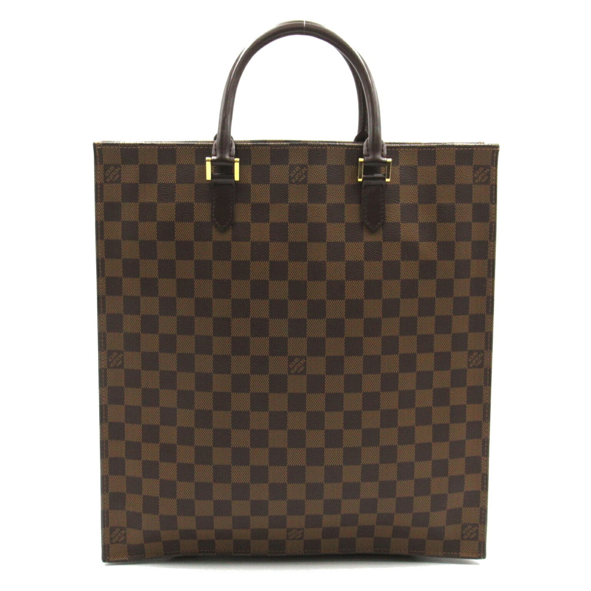 Louis Vuitton LOUIS VUITTON Sac Plat Tote Bag Coated Canvas Damier Women's Brown N51140