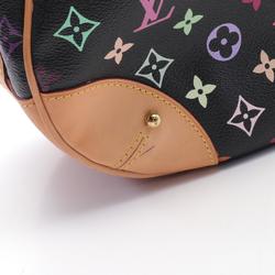 Louis Vuitton Greta Monogram Multicolor Noir Shoulder Bag Coated Canvas Leather Women's Black M40196