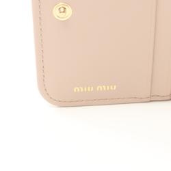 Miu Miu Miu MATELASSE'1 Matelasse Bi-fold Wallet Leather Women's Pink 5ML5222FPPF0236