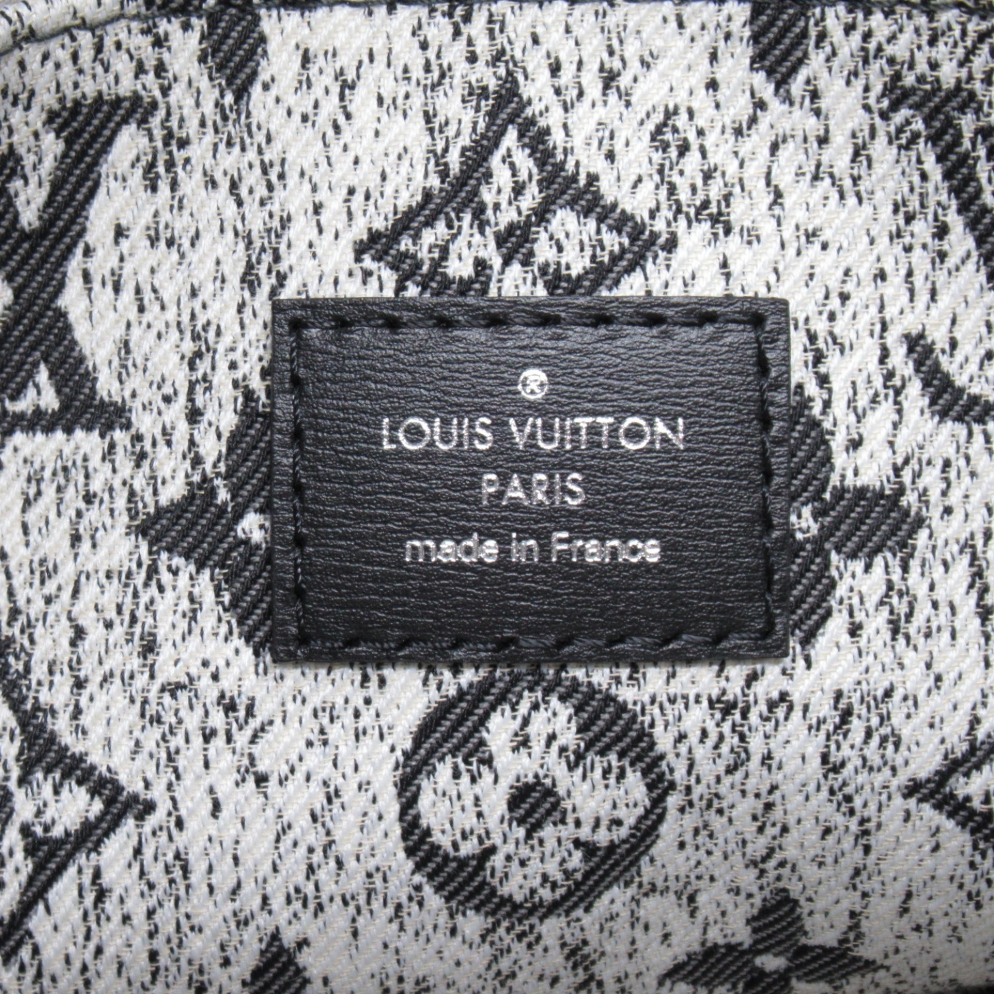 LOUIS VUITTON On the Go MM Tote Bag Denim Monogram Jacquard Women's Grey M46448