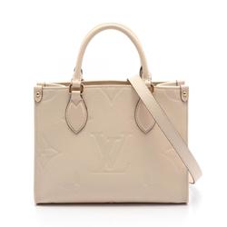 LOUIS VUITTON On the Go PM Handbag Bag Leather Monogram Empreinte Women's Ivory M46569