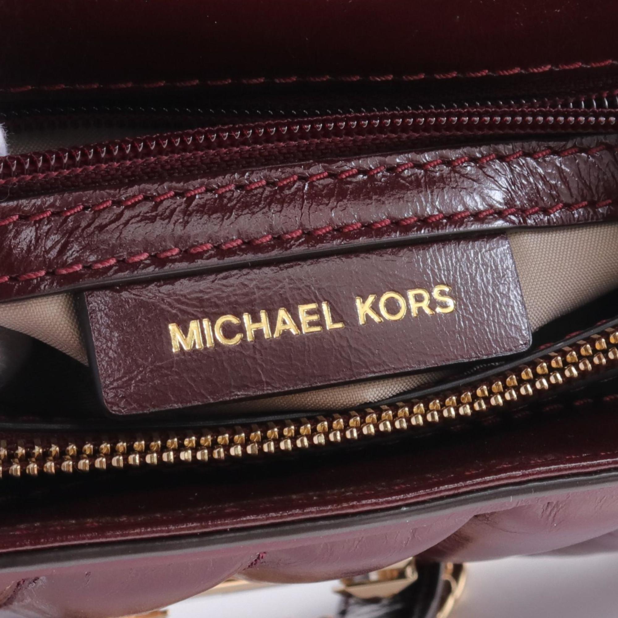 Michael Kors WHITNEY Shoulder Bag, Leather, Women's, Bordeaux