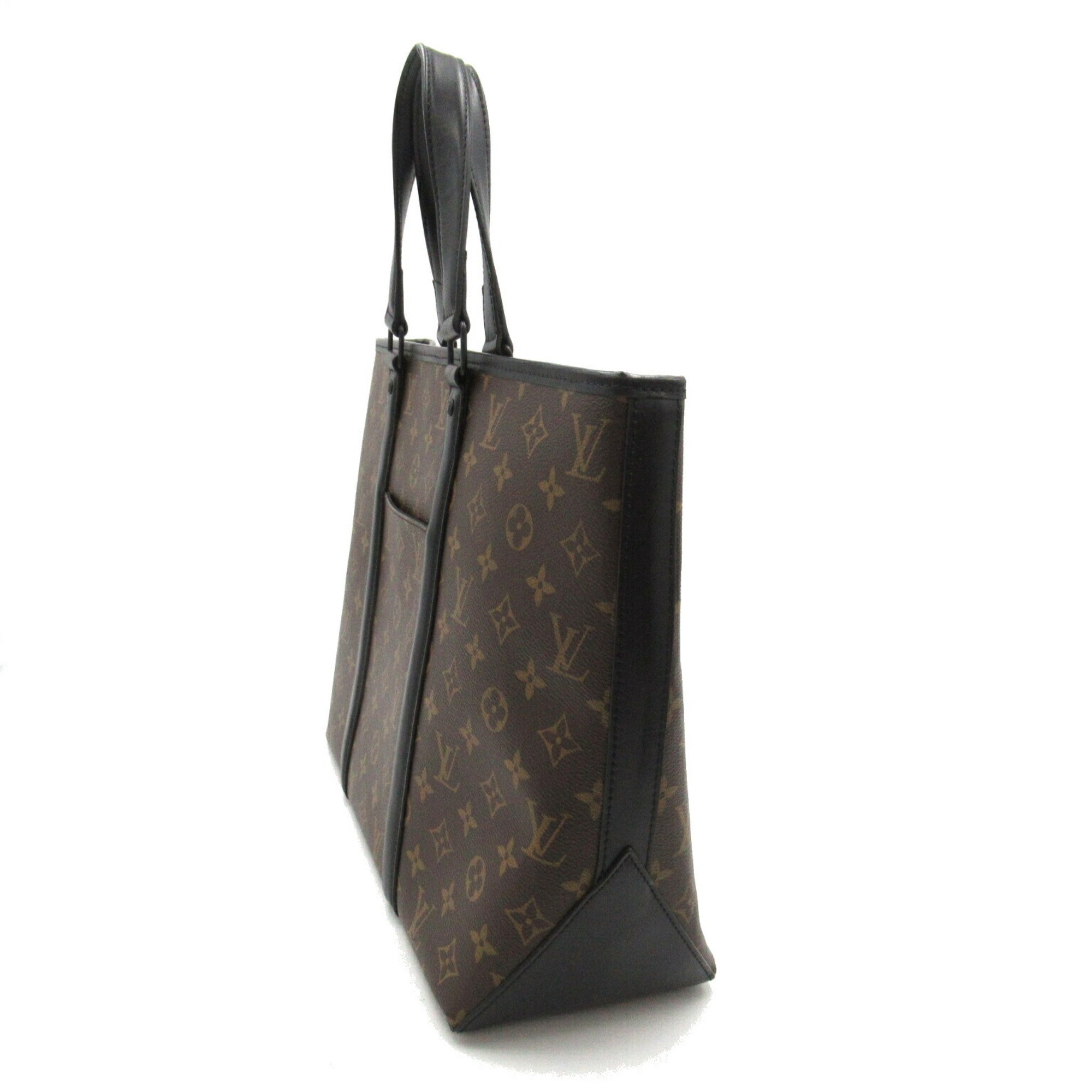 Louis Vuitton LOUIS VUITTON Weekend Tote PM Bag Coated Canvas Monogram Macassar Men's Women's Brown Black M45734