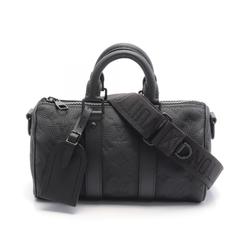 Louis Vuitton LOUIS VUITTON Keepall Bandouliere 25 Taurillon Monogram Noir Handbag Bag Leather Men's Black M20900