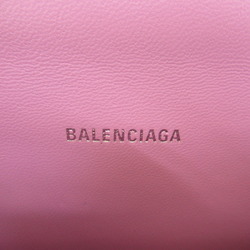 BALENCIAGA Hourglass 2-way shoulder bag, embossed leather, women's, purple, 592833