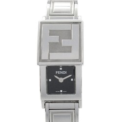 FENDI Secret 2 Time Zone Watch Stainless Steel Ladies Black Diamond 5500L